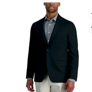 Haggar Men's Stretch Gabardine Tailored Fit Travel Blazer